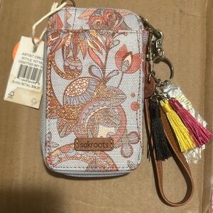 **BRAND NEW WITH TAGS Sakroots Multicolor Phone Case with Tassels**